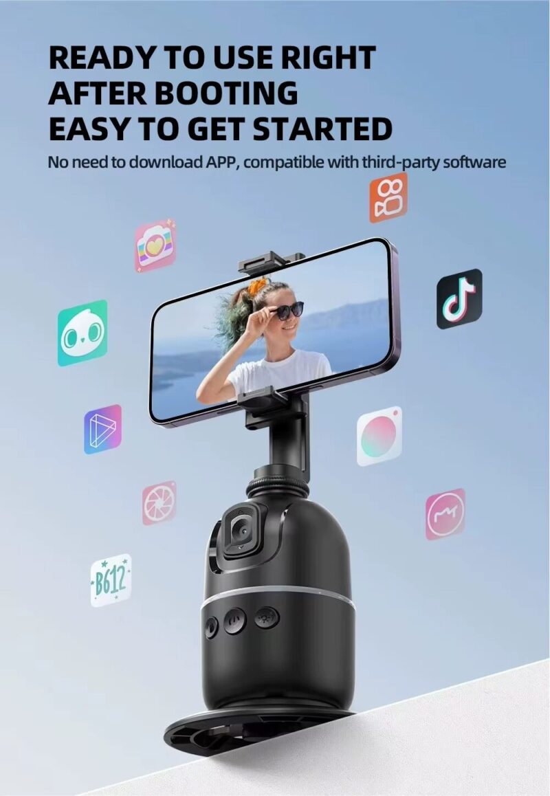 ⁦حامل للهاتف لتتبع الوجه 360 درجة⁩ - الصورة ⁦9⁩